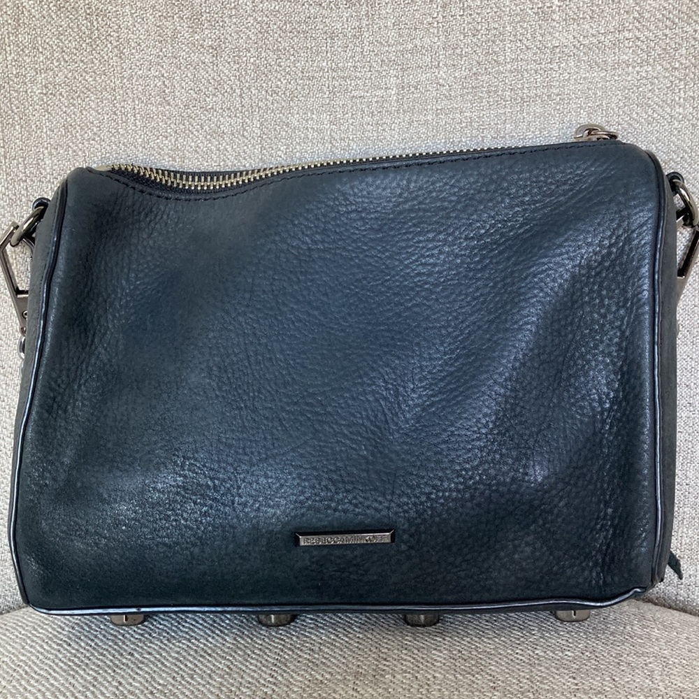 Rebecca Minkoff Black Leather Chain-Link Crossbody Bag - Picture 4 of 12